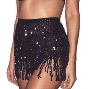 Fringe skirt wrap